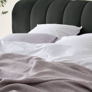 DERMY sänggavel 180 cm Mörkgrå