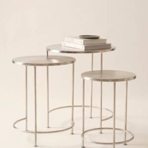 DESTIN sidobord 3-pack Krom