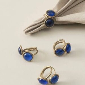 DORA servettring 4-pack Blå