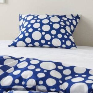 DORI örngott 60×50 cm Kobolt/vit