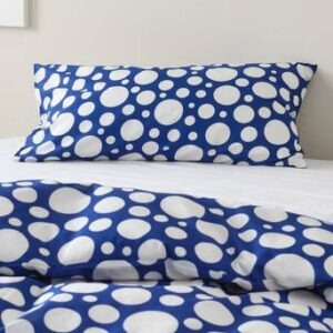 DORI örngott 90×50 cm Kobolt/vit