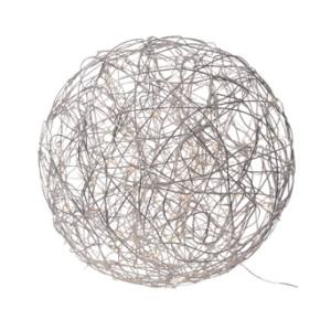 Dekoration med ljusslinga Alu.wire TRASSEL 50cm Silver