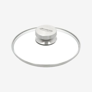 Demeyere – Lock 18 cm, glas med stålknopp – Silver – Stekpannor & grillpannor – Från Homeroom