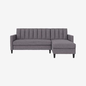 Dorel Home – Bäddsoffa 3-sits med schäslong Celine – Grå – Bäddsoffor – Från Homeroom