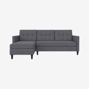 Dorel Home – Bäddsoffa 3-sits med schäslong Hartford – Grå – Bäddsoffor – Från Homeroom