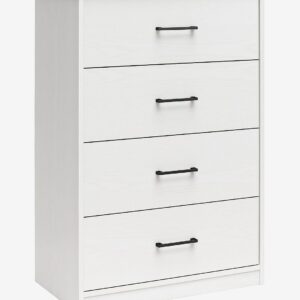 Dorel Home – Byrå med 4 lådor i Mdf BrEz – Vit – Byråar – Från Homeroom