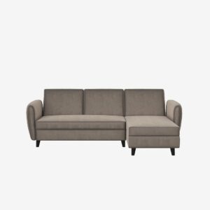 Dorel Home – Hörnsoffa Sektionssoffa Bäddsoffa Perry – Brun – 3-sits soffor – Från Homeroom