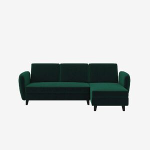 Dorel Home – Hörnsoffa Sektionssoffa Bäddsoffa Perry – Grön – 3-sits soffor – Från Homeroom