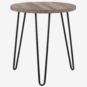 Dorel Home – Sidobord Owen Retro Round – Grå – Småbord – Från Homeroom