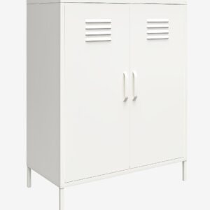Dorel Home – Skåp med 2 dörrar Metall Mission District – Vit – Byråar – Från Homeroom