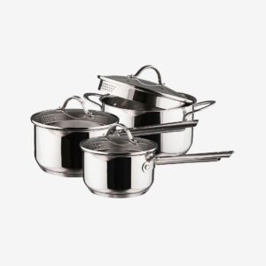 Dorre – Kastrullset om 3 – Silver – Grytor & kastruller – Från Homeroom