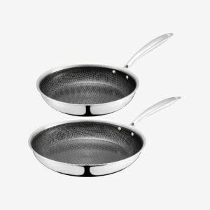 Dorre – Stekpanna, 2-pack – storlekarna Ø24 och Ø28 Eminence – Silver – Stekpannor & grillpannor – Från Homeroom
