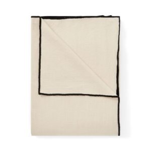 Duk 140x250cm Beige Svart Kant