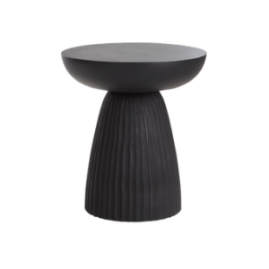 EGINA sidobord ø 40 cm Svart