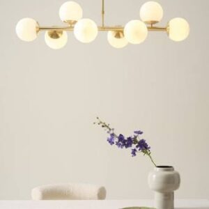 EKMAN taklampa Mässing/opalglas