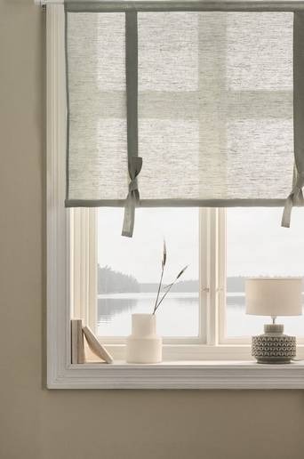 ELI roll up-gardin i linne Grågrön