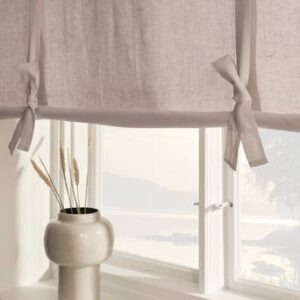 ELI roll up-gardin i linne Ljusgrå