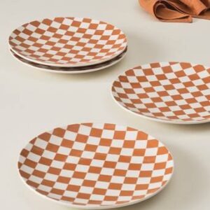 ELLA tallrik 4-pack ø 28,5 cm Orange/vit