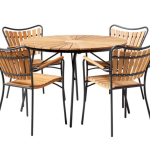 ELLEN Matgrupp 110 + 4 Stolar Grå