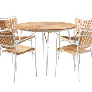 ELLEN Matgrupp 110 + 4 stolar Vit