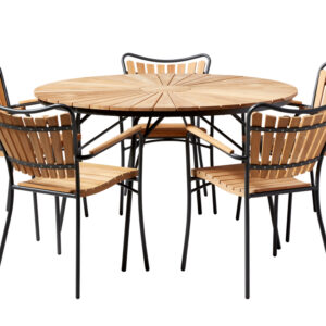 ELLEN Matgrupp 130 + 5 Stolar Grå