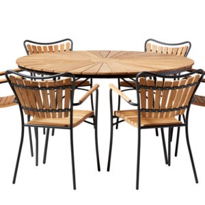 ELLEN Matgrupp 150 + 6 Stolar Grå