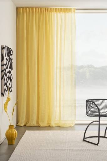 ELLEN linnegardin1 längd – extra bred Gul