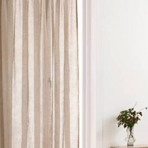 ELLEN linnegardin1 längd – extra bred Khakigrå