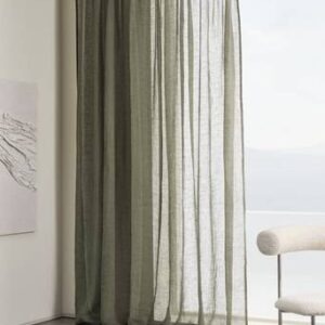 ELLEN linnegardin1 längd – extra bred Khakigrön