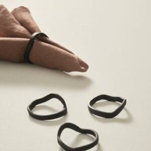 ELLIS servettring 4-pack Svart