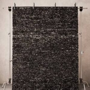 ENNA ullmatta 200×300 cm Svartmelange