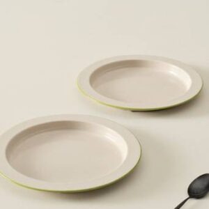 ETTA PICNIC tallrik 2-pack ø 30 cm Beige/grön