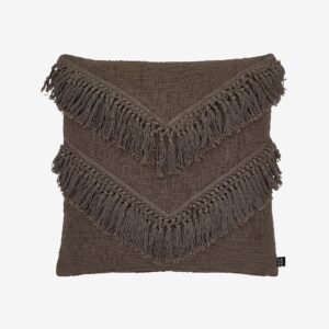 Eightmood – Kuddfodral, Fringles 50×50 cm – Brun – Prydnadskuddar & kuddfodral – Från Homeroom