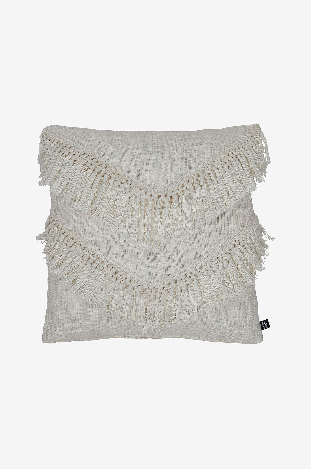 Eightmood – Kuddfodral, Fringles 50×50 cm – Vit – Prydnadskuddar & kuddfodral – Från Homeroom