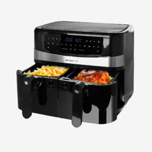 Emerio – Dubbel Varmluftsfritös 5+5 liter 2400 Watt Digital – Svart – Fritöser & riskokare – Från Homeroom