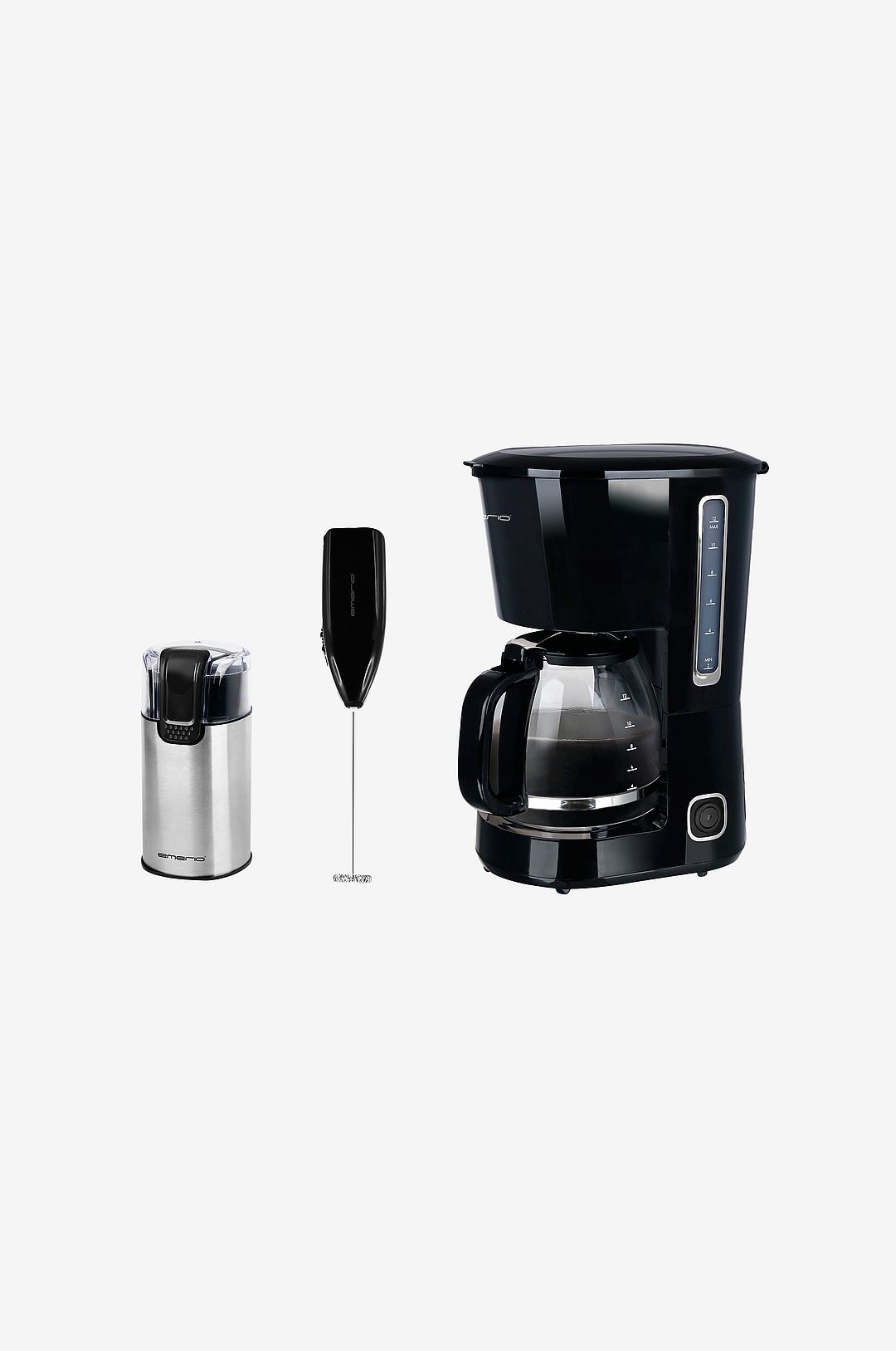 Emerio – Kaffepaket – Svart – Mjölkskummare – Från Homeroom