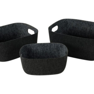 FELICE Korg 3-set Mörkgrå