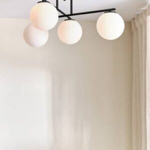 FELICITY taklampa Opalvit/svart