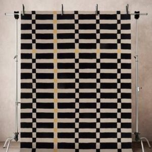 FIORELLA ullmatta 200×300 cm Beige/Svart