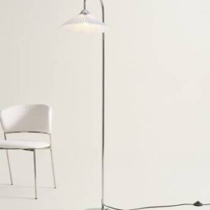 FLORENCE golvlampa Krom/ljusblå