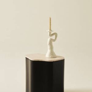 FOSSI sidobord 46×35 cm Svart/gråvit