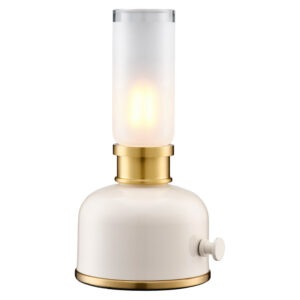 FRIDA Bordslampa Laddbar Beige