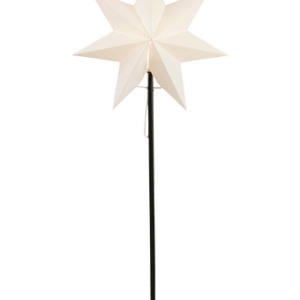 FROZEN stjärna på fot 85cm Vit