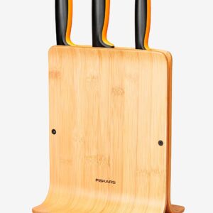 Fiskars – Knivblock i bambu med 3 knivar – Köksknivar & tillbehör – Från Homeroom