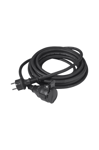 Förlängningskabel utomhus, 7 meter Svart