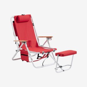 Fritab – Utomhusstol Roxy med kylväska/mobiltelefonficka – Röd – Utefåtöljer – Från Homeroom