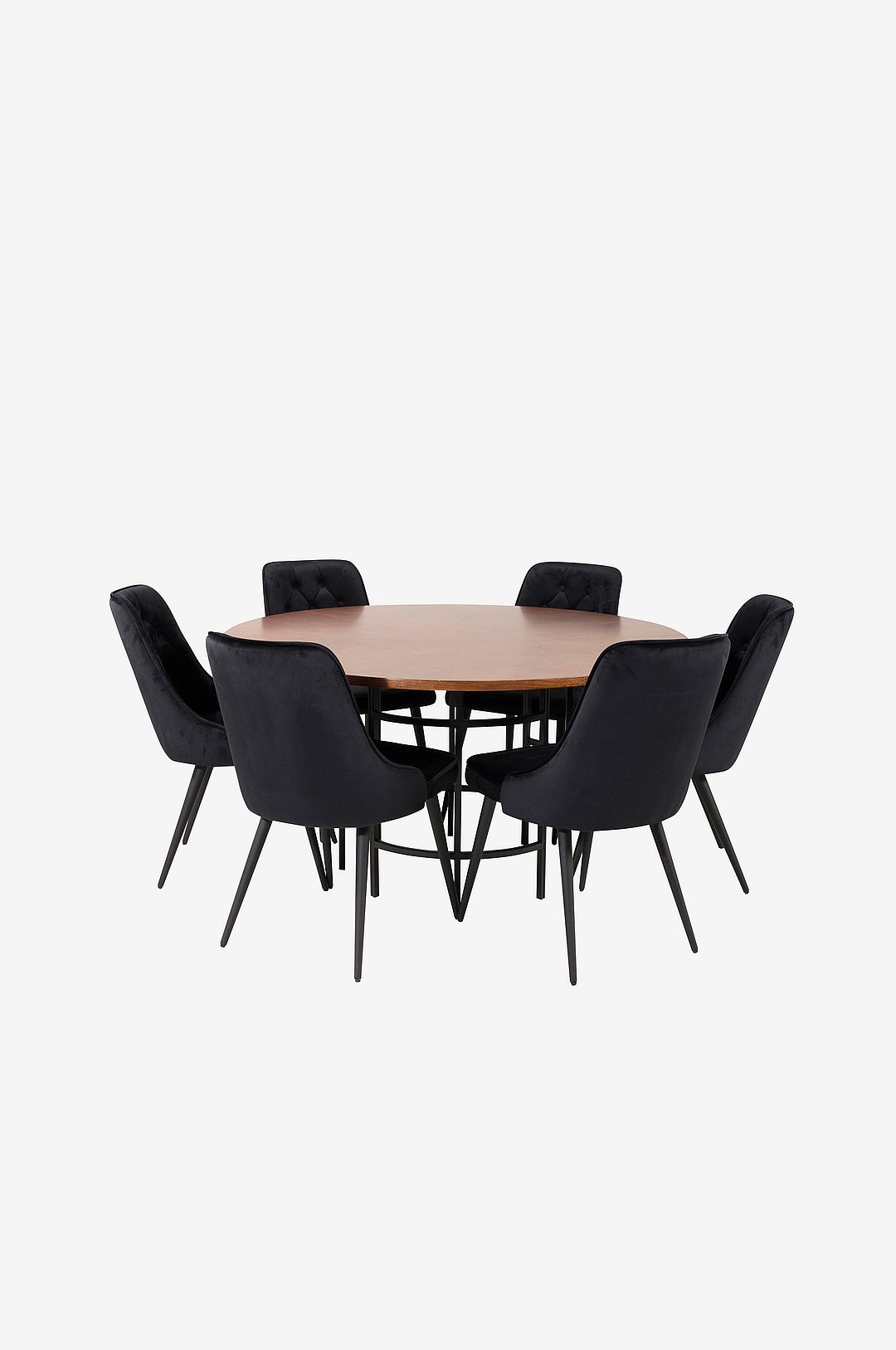 Furniture Fashion – Matgrupp Copenhagen med matstol Valetta delux – Brun – Matgrupp 6 personer – Från Homeroom