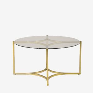 Furniture Fashion – Soffbord Kivik, Ø 90 cm – Transparent – Soffbord – Från Homeroom