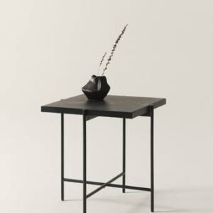 GALATINA sidobord 54×54 cm Svart