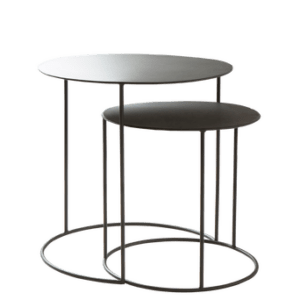 GRENOBLE sidobord 2-pack ø 40 cm, ø 50 cm Svart